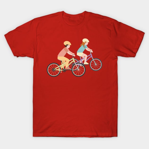 Kids riding bicycles T-Shirt by holidaystore